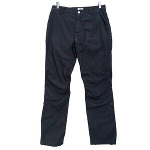 Livsn Flex Canvas Pants Mens 31x32 Black Hiking Rock Climbing Roll up Gorpcore